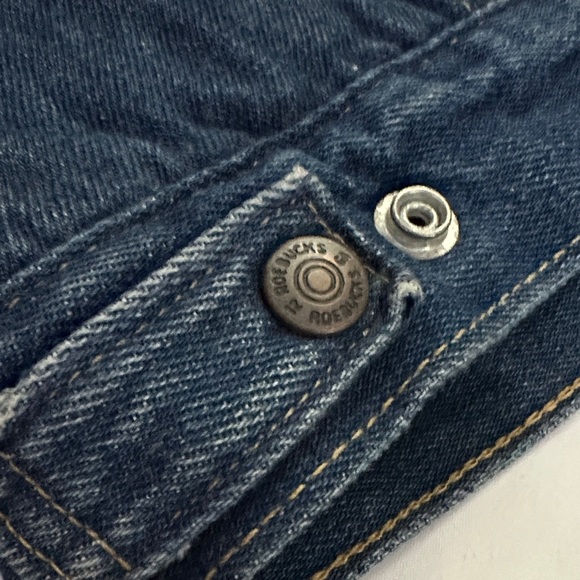 Vintage Sears Roebuck Western Wear Denim Sherpa Lined Snap Front Vest Men's 44R - Picture 11 of 13